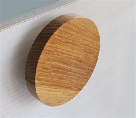 large circular wooden cabinet knobs